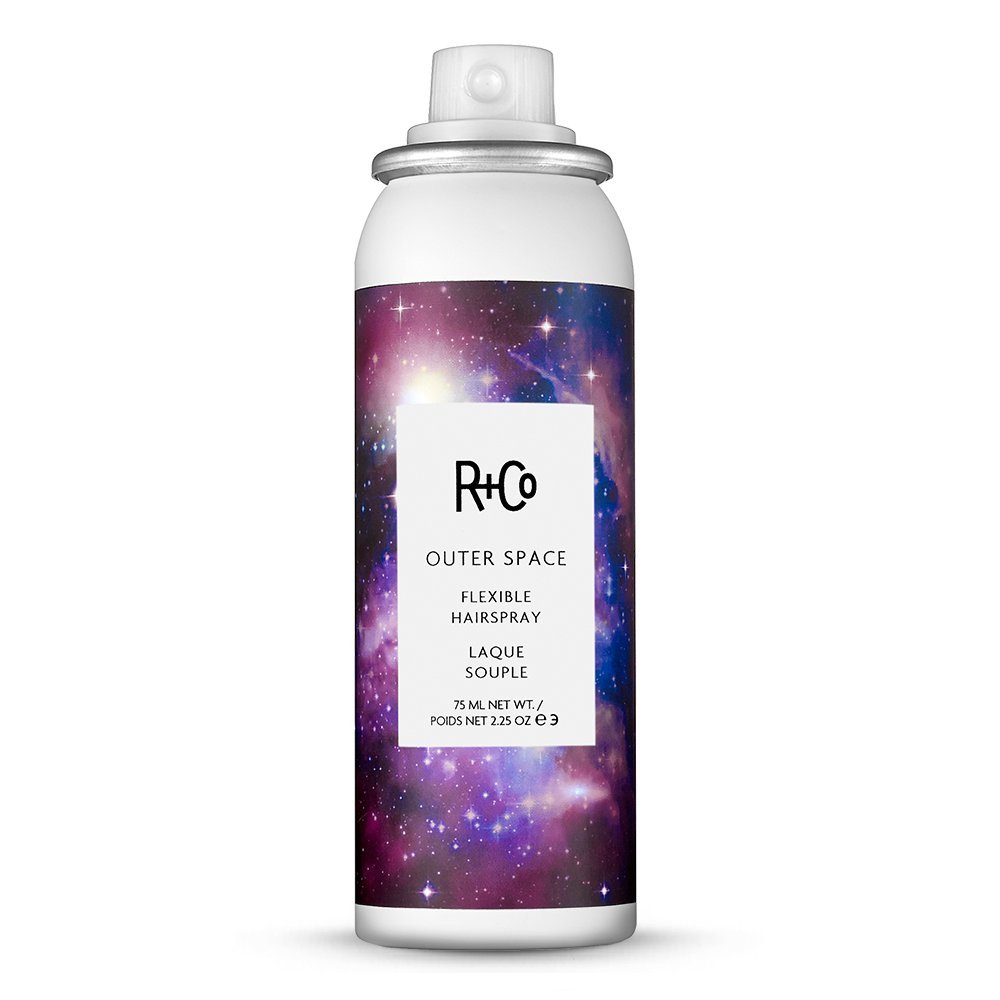 R+Co Outerspace Flexible Hairspray for Styling Holds and Ease of Restyling during Hot Weather Events