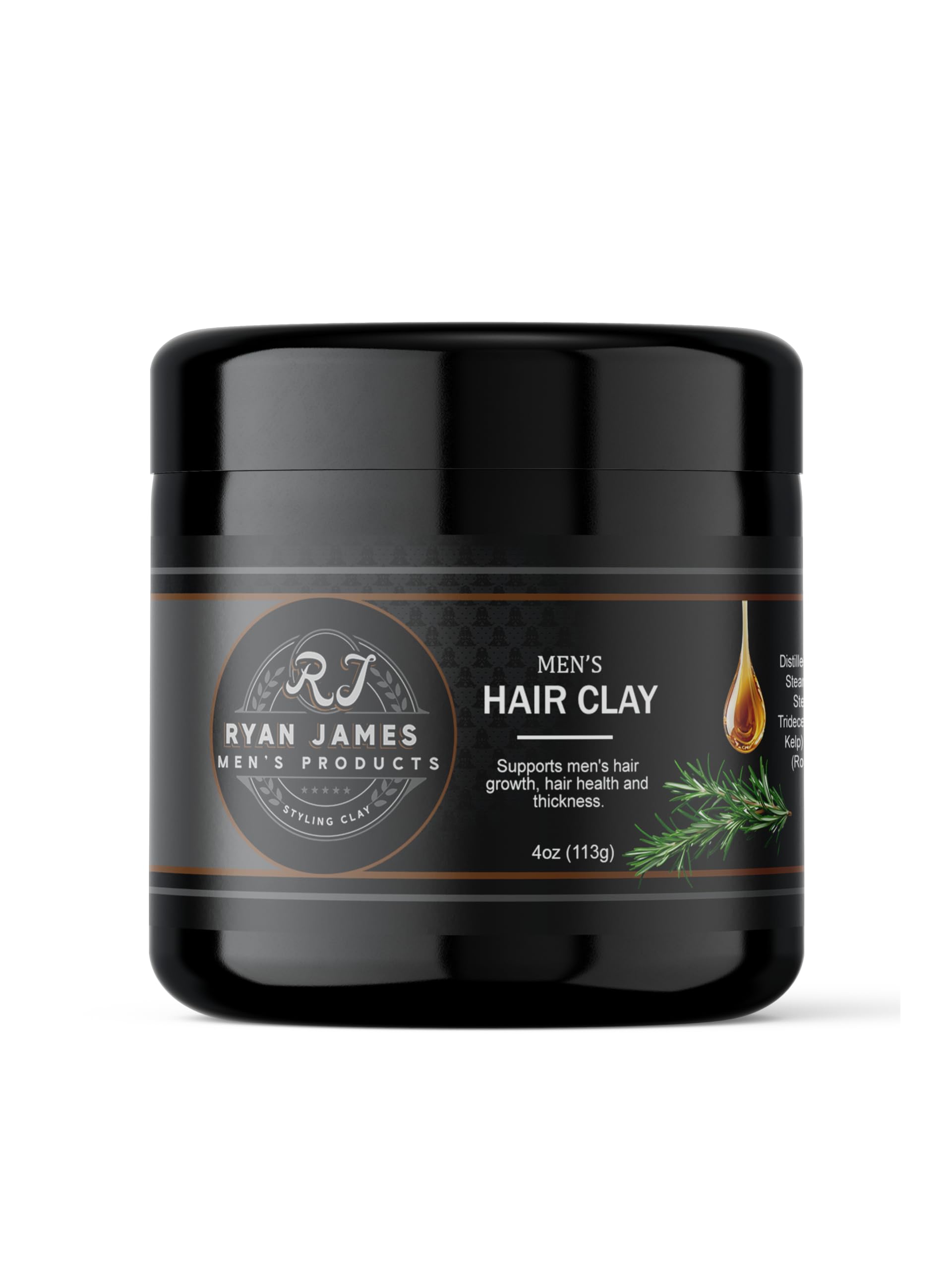 Ryan James Premium Hair Clay for Men - Hair Strengthening & Moldable Styling Clay - Textured Hair, Healthy Looking, Non-