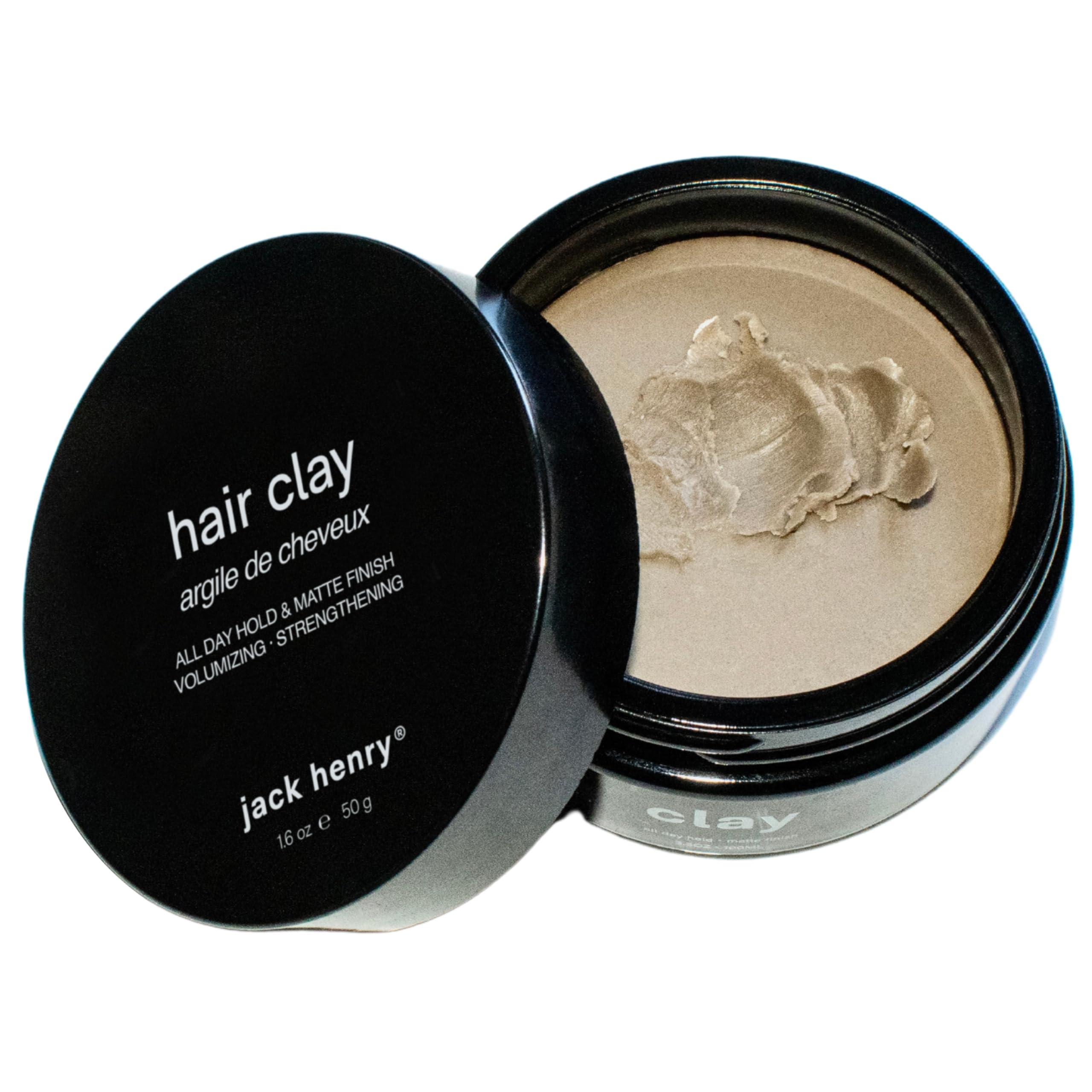 Jack Henry Premium Hair Clay for Men - Natural Scent, All Day Hold, Low Shine (1.6 oz)  
Jack Henry Premium Hair Clay fo